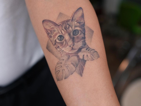 Hình xăm thú cưng đánh yêu 