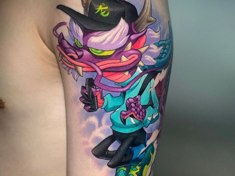 Hình xăm màu đặc sắc 